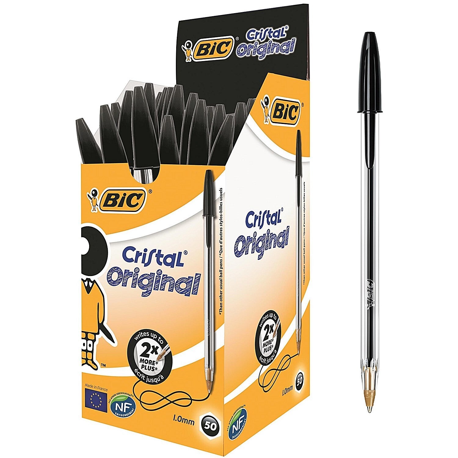 BIC Cristal Medium Ballpoint Pens 1.0MM Biro BLACK,BLUE,RED