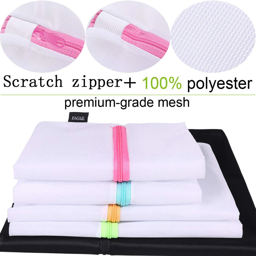 Mesh Laundry Bags, Washing Machine Wash Bags, Reusable and Durable Mesh Wash Bags for Delicate Blouse, Hosiery, Underwear, Bra, Lingerie and Baby Clothes, Great for Travel Storage Organization
