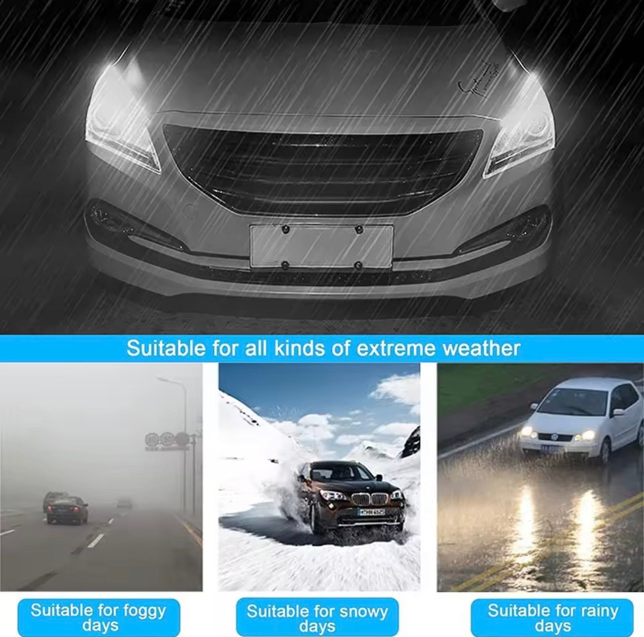 2pcs 12V LED DRL Car Daytime Running Light Flexible Waterproof Strip Auto Headlights White Turn Signal Yellow Brake Flow Lights