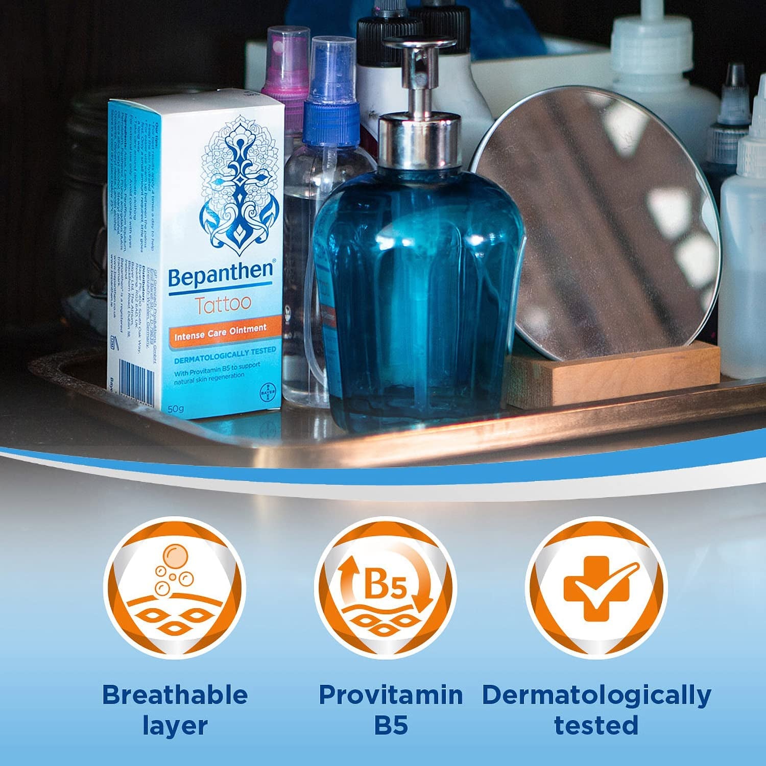 Tattoo Intense Care Ointment, Formulated with Provitamin B5, 50G