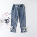 Bear Learder Baby Boy Girl Loose Jeans New Fashion Korean Style Casual Solid Color Jeans Spring Autumn Children'S Denim Pants