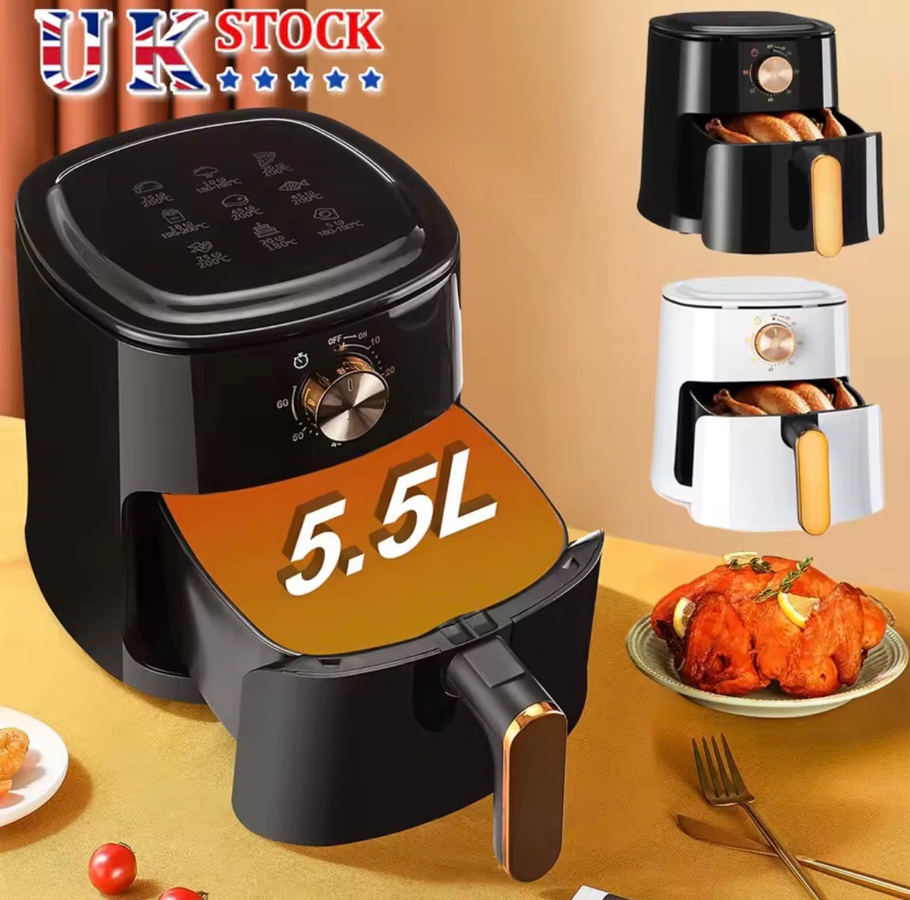 5.5L LOW FAT LARGE AIR FRYER